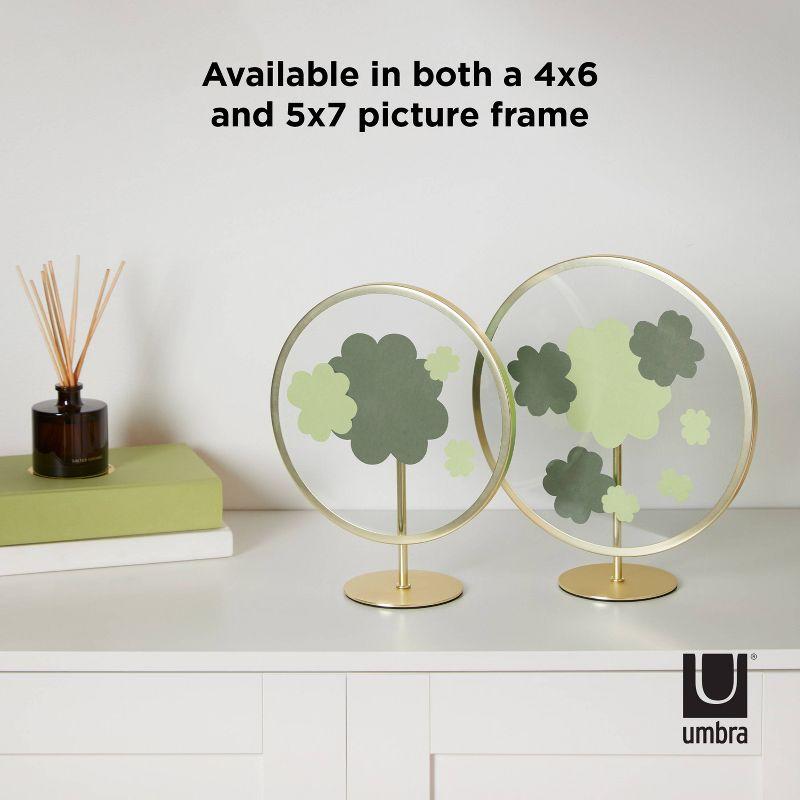 Matte Brass 4x6 Floating Tabletop and Wall Picture Frame