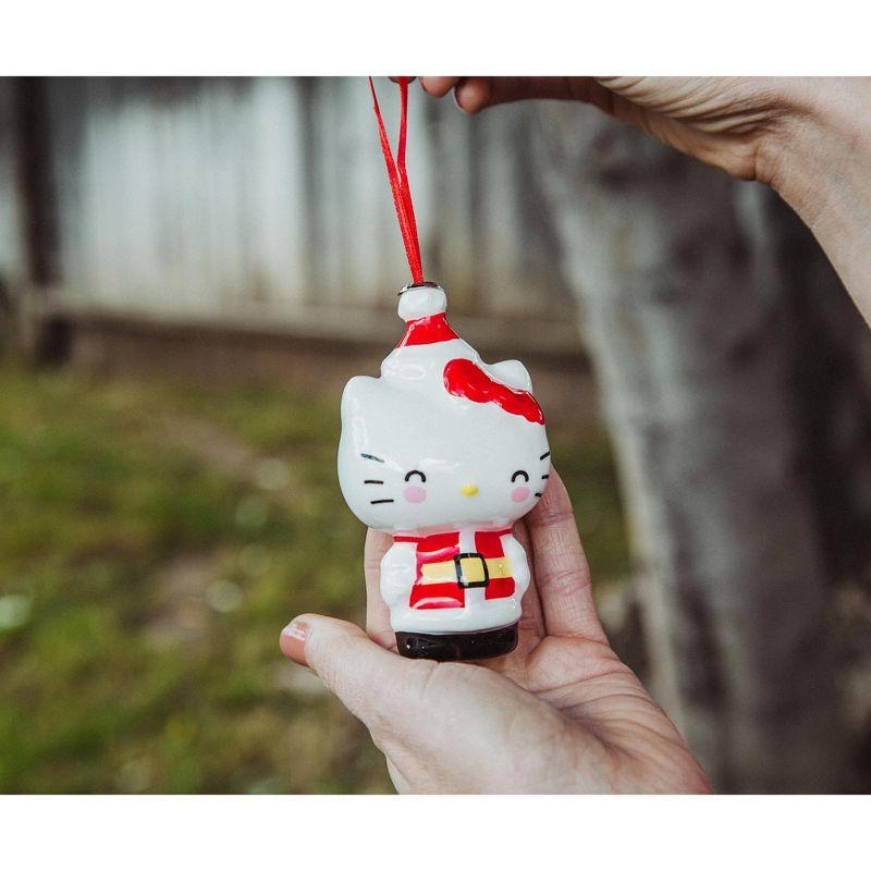 Surreal Entertainment Sanrio Hello Kitty Santa 4-Inch Shatterproof Decoupage Ornament