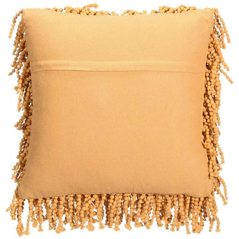 20&#34;x20&#34; Oversize Shag Hand Knotted Fugga Square Throw Pillow Yellow - Mina Victory