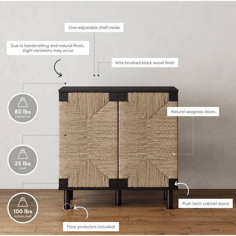 Shellie Solid Wood 2 - Door Accent Cabinet Set or TV Stand