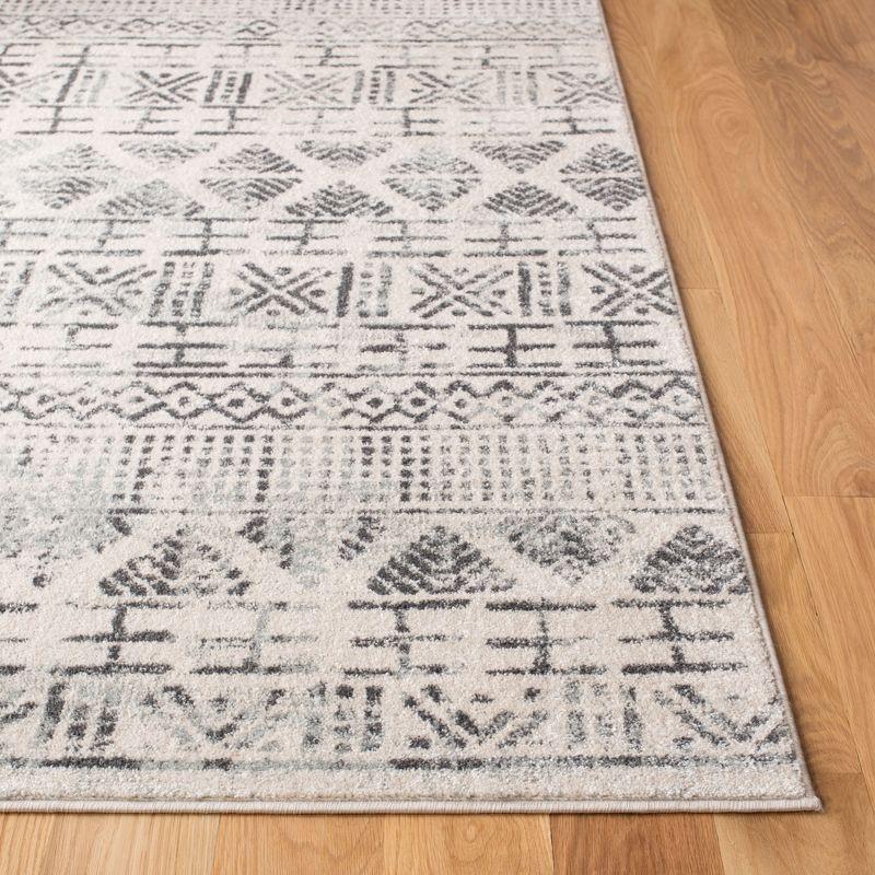 Mercer MRE413 Power Loomed Area Rug - Ivory/Grey - 5'3"x7'6" - Safavieh.