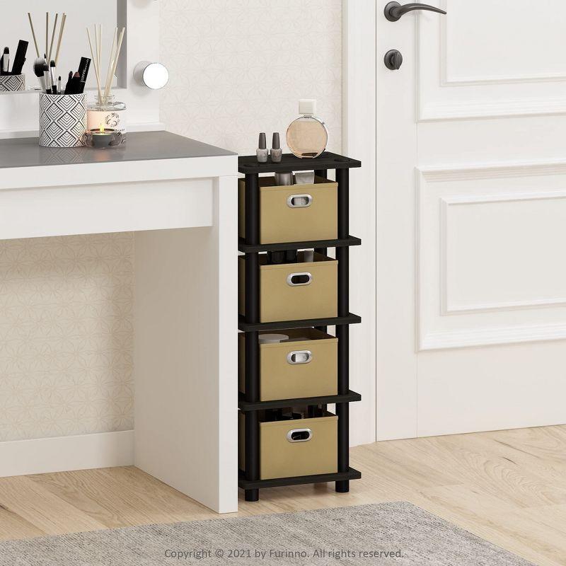 Furinno 5-Tier Multi-Functional Storage Shelves Display Rack Bookcase for Bathroom&Living room&Home office&Kitchen,Espresso
