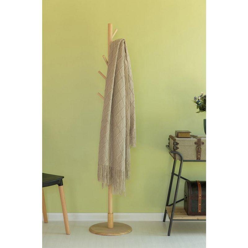 Deerlux Decorative Throw Blanket - 50x60 in Soft Knit with Fringe Edges for a Cozy Touch to Your Living Space, All-Season, Ideal for Lounging, Gifting