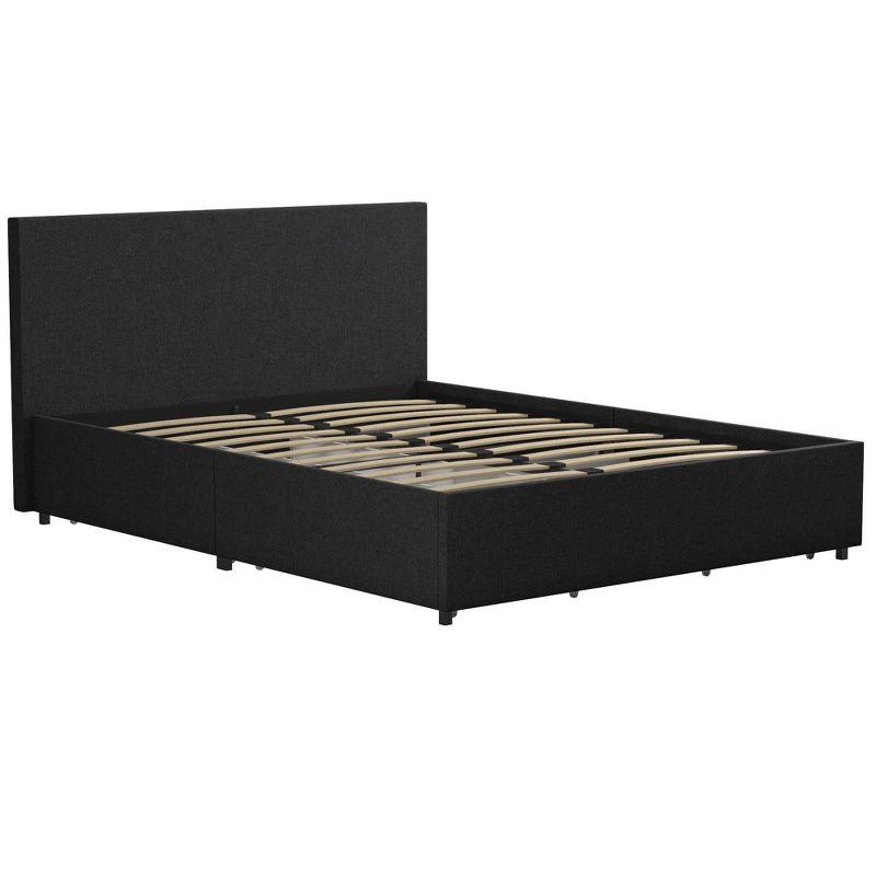 Novogratz Kelly Upholstered Unfinished Platform Storage Bed