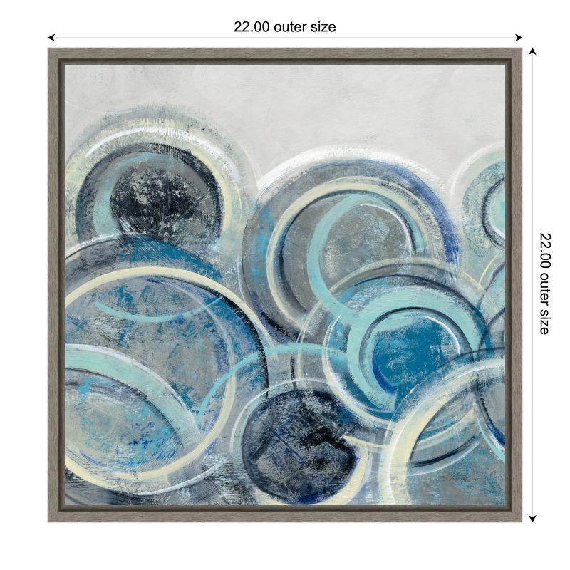 Amanti Art Variation Blue Grey II by Silvia Vassileva Framed Canvas Wall Art