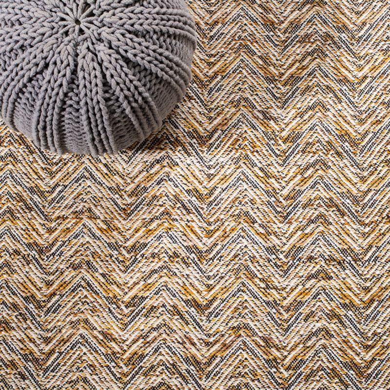 Kilim KLM729 Flat Weave Accent Rug - Gold/Black - 3'x5' - Safavieh