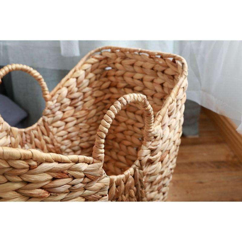 Vintiquewise Large Wicker Laundry Basket with Round Handles