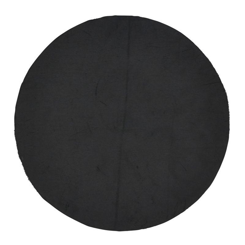 Saro Lifestyle Beaded Design Placemat (Set of 4), Black, 15" Round