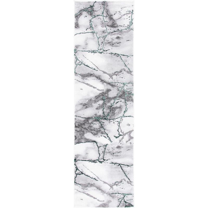 Craft CFT877 Loomed Indoor Runner Rug - Grey/Green - 2'3"x8' - Safavieh