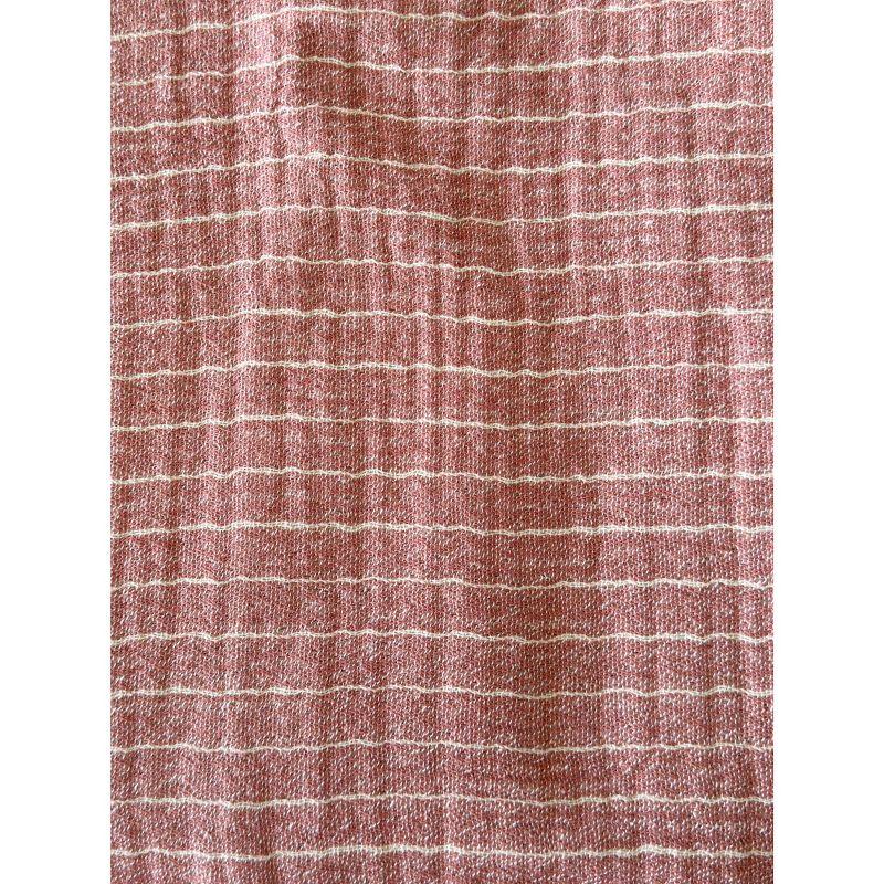 Desert Red Striped Turkish Cotton Crinkled Throw Red