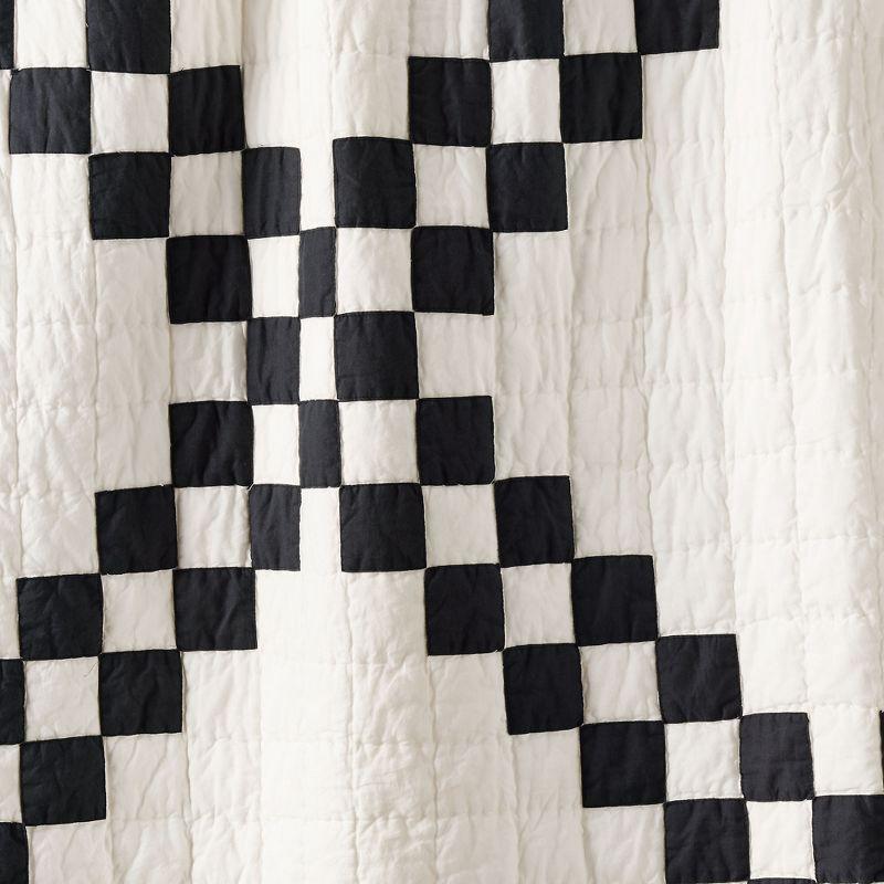 Lands' End Irish Chain Quilt - Full - Black Slate Irish Chain