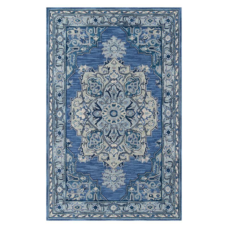 2'x3' Medallion Tufted Accent Rug Denim - Momeni