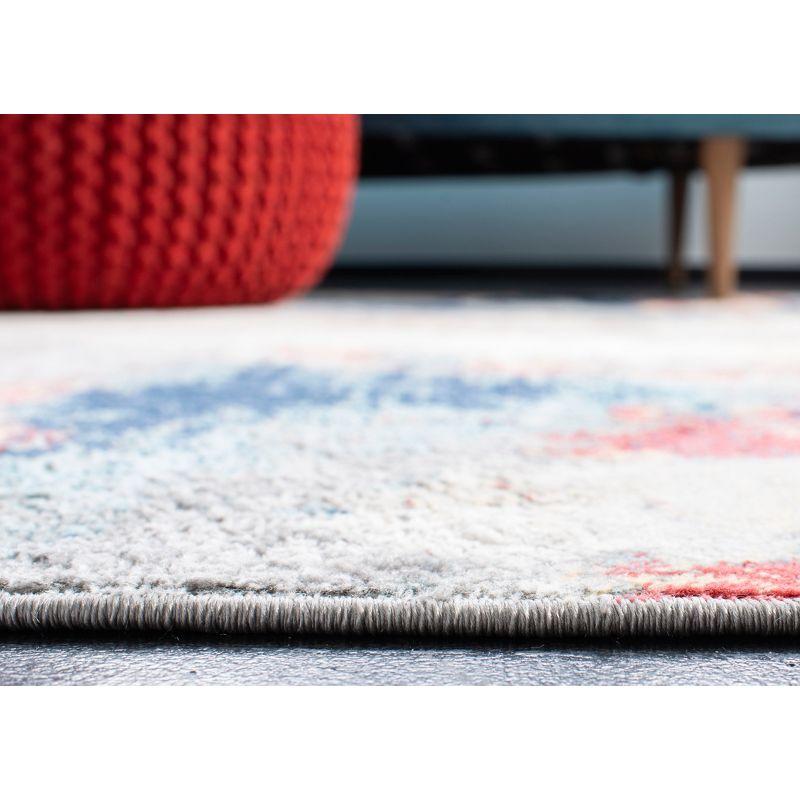 Jasper JSP101 Power Loomed Area Rug - Grey/Red - 8'x10' - Safavieh