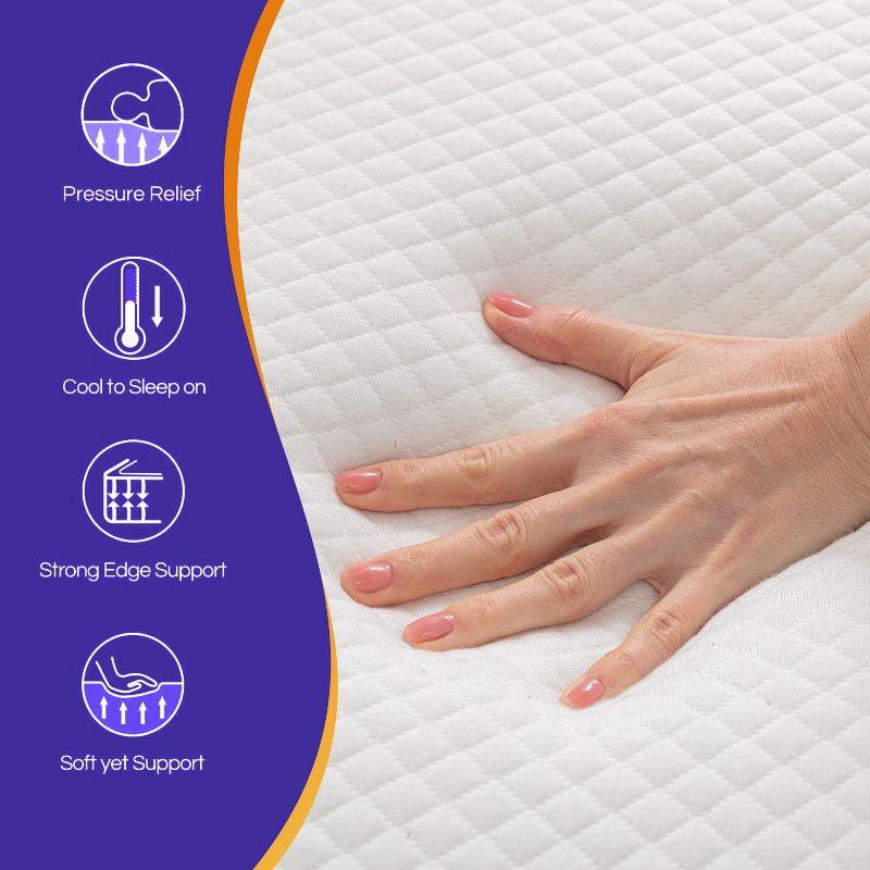 FDW 10 inch Mattress Gel Memory Foam Mattress for Cool Sleep & Pressure Relief/CertiPUR-US Certified/Bed-in-a-Box/Pressure Relieving,California King