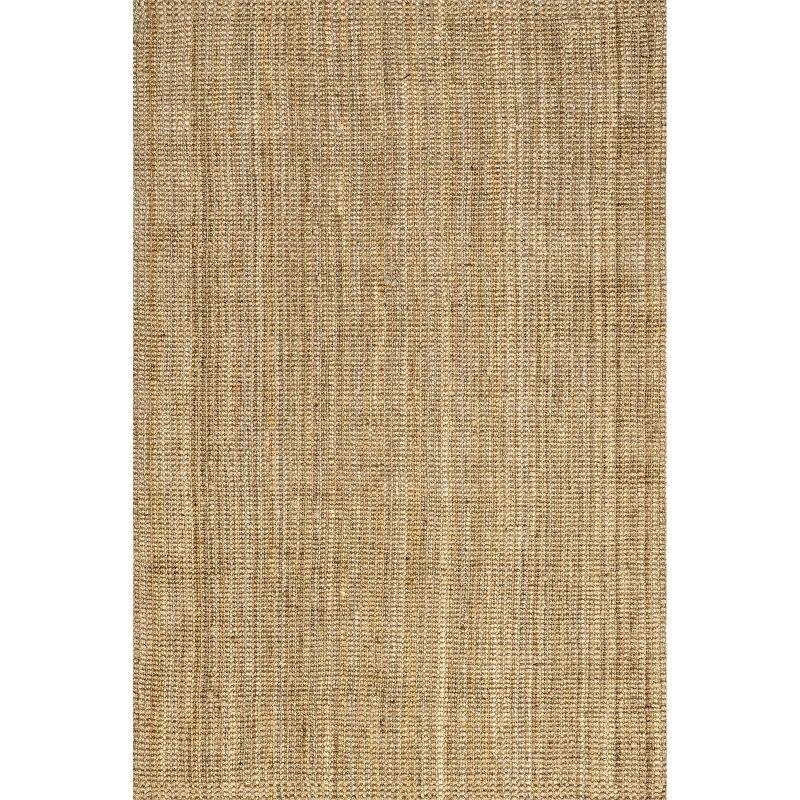 Nuloom Ashli Solid 6x9 Jute Indoor Area Rug for Dining Room Rug Neutral Rug Living Room Rug Kitchen, Natural