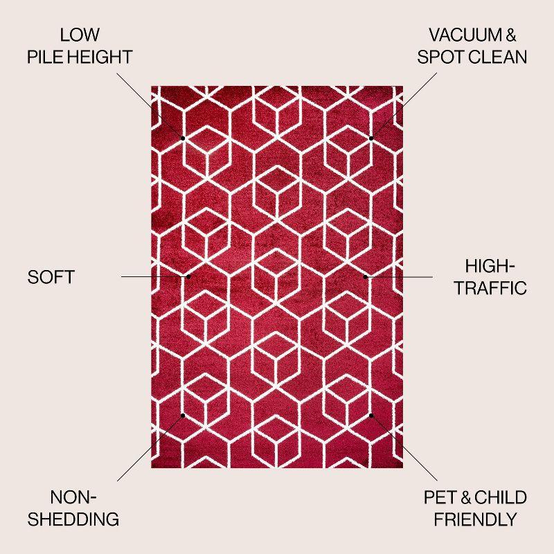 Tumbling Blocks Modern Geometric Area Rug - JONATHAN Y