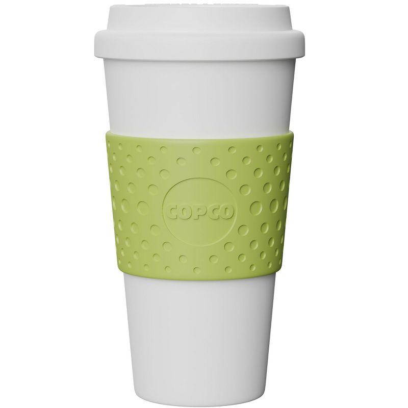Copco Acadia 16 oz Travel Mug - Insulated Reusable Coffee Tumbler with Double-Walled Plastic, Leak-Proof Lid, BPA-Free - (Green)