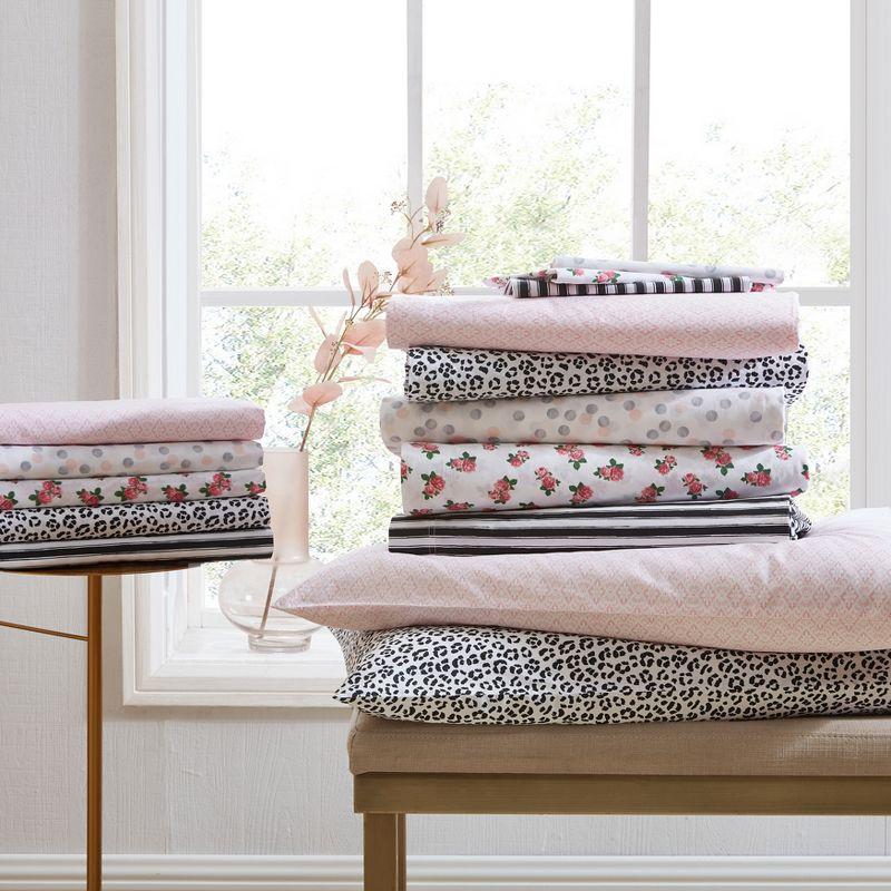 Betsey Johnson Printed Cotton Percale Cotton Sheet Sets