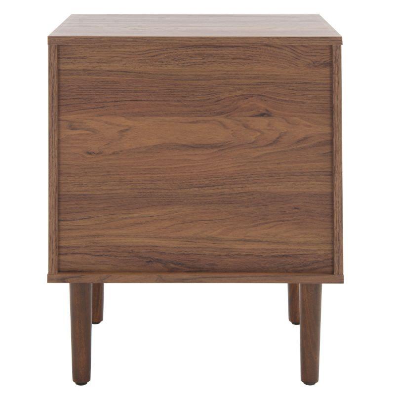 Irelia 2 Drawer Nightstand - Walnut/Natural - Safavieh