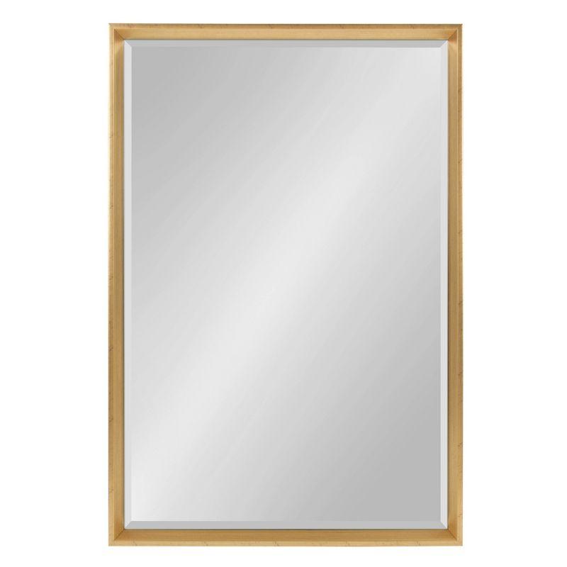 26" x 38" Calter Framed Wall Mirror Gold - Kate and Laurel: Modern Rectangle, No Assembly Required