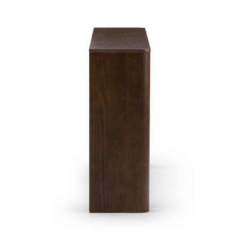 Walnut 46" Modern Solid Wood Console Table with Rounded Edges