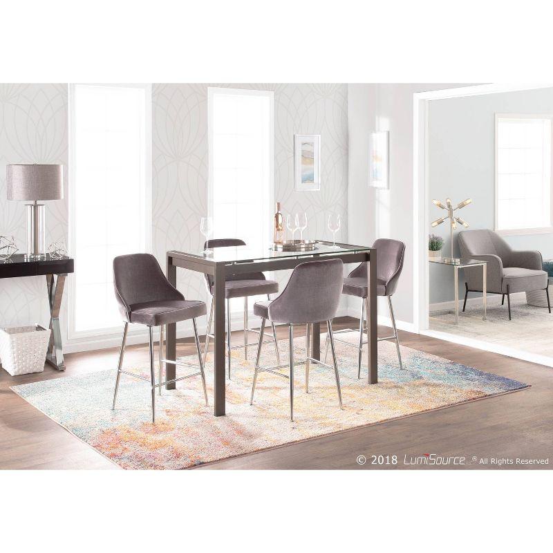 Wenty Upholstered Counter Stool with Metal Frame (Set of 2)