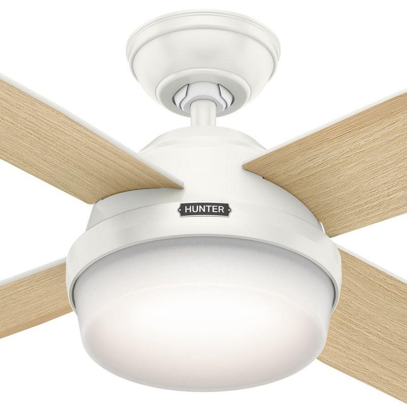 52" Dempsey 4 - Blade LED Standard Ceiling Fan with Remote Control and Light Kit Included