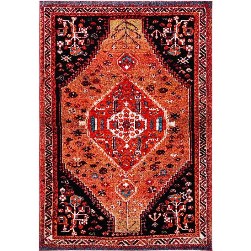 Vintage Hamadan VTH201 Power Loomed Area Rug - Orange/Red - 4'x6' - Safavieh.