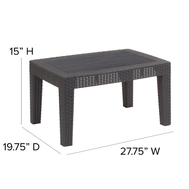 Flash Furniture Rattan Coffee Table