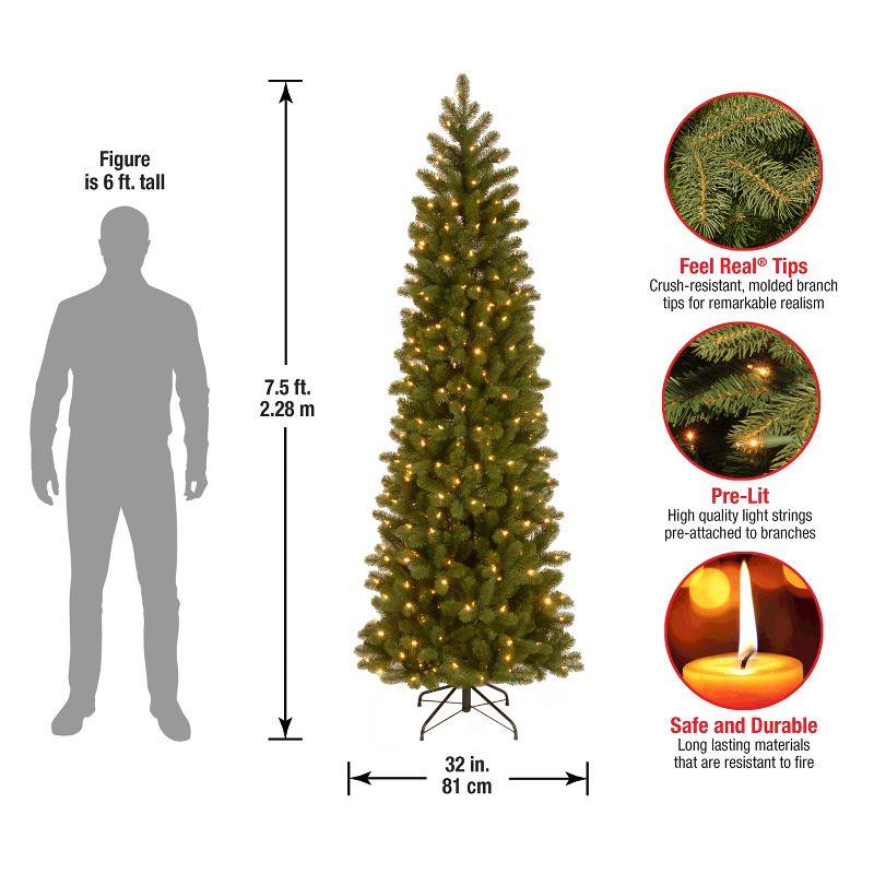 Prelit Slim Feel Real Downswept Douglas Fir Artificial Christmas Tree Clear Lights - National Tree Company