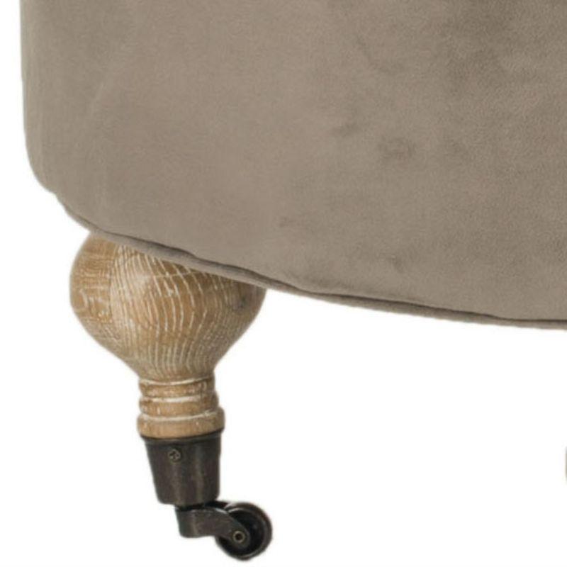 Clara Round Ottoman - MCR4601 - Mushroom - Safavieh