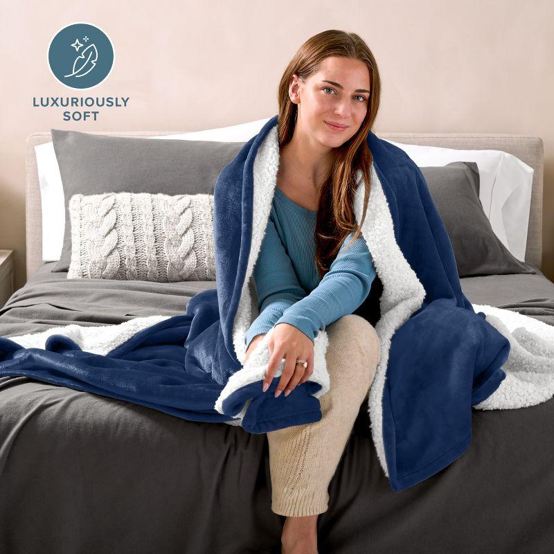 Bare Home Sherpa Fleece Blanket