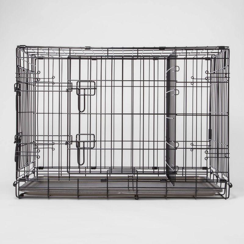 Wire Collapsible Dog Crate - L - Black - Boots & Barkley™