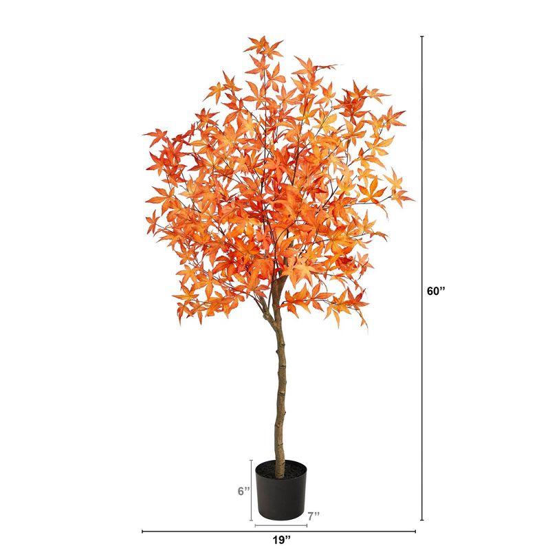 Nearly Natural 5-ft Autumn Maple Artificial Tree