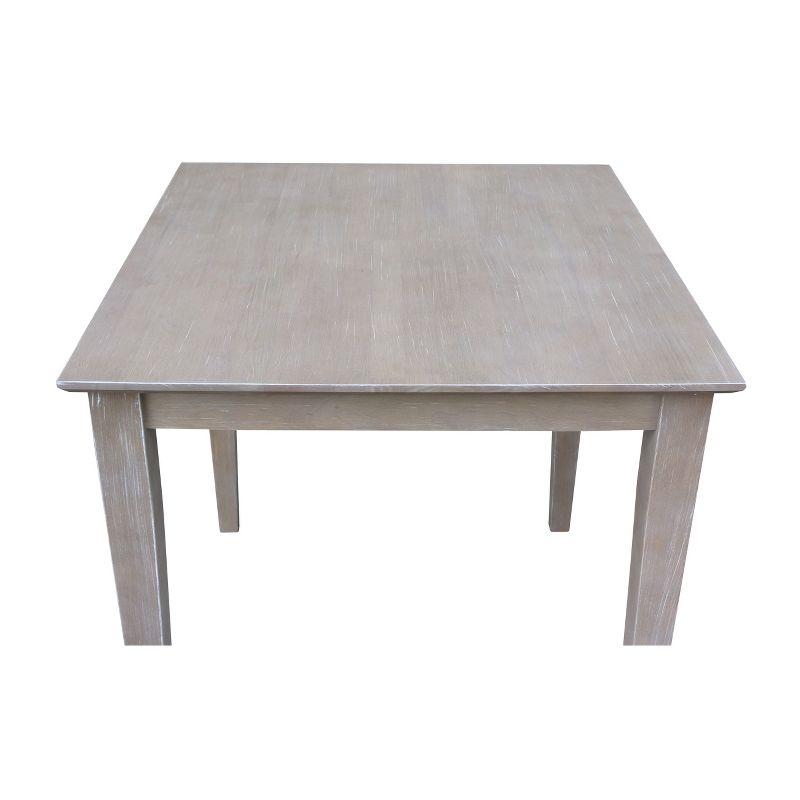 Solid Wood 30" X 30" Dining Table Weathered Gray - International Concepts