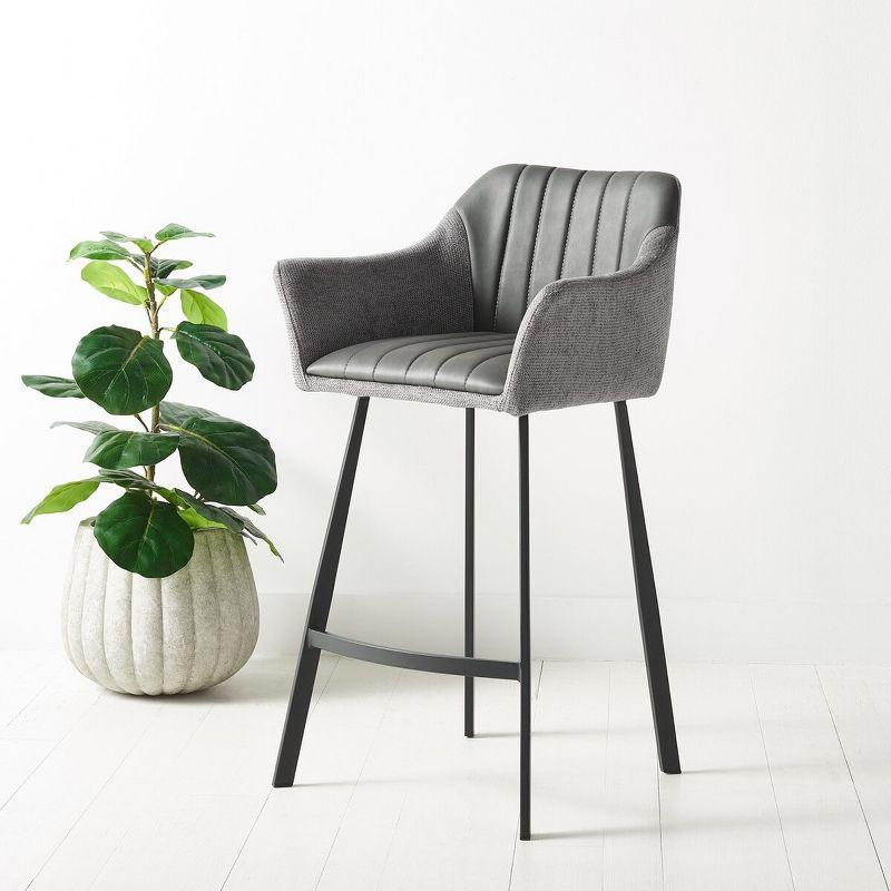 Rodi Counter Stool - Grey/Black - Safavieh