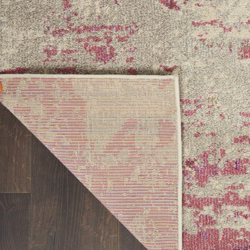 Celestial CES02 Area Rug Colorful Contemporary Abstract By Nourison Ivory/Pink 3' x 5'