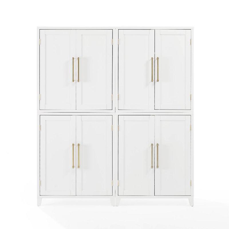 Crosley 70" Roarke 2pc Kitchen Pantry Storage Cabinet Set White