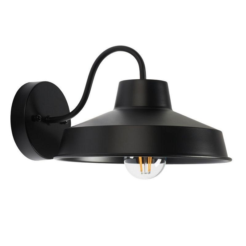 Black Retro-Industrial Outdoor Wall Sconce Set