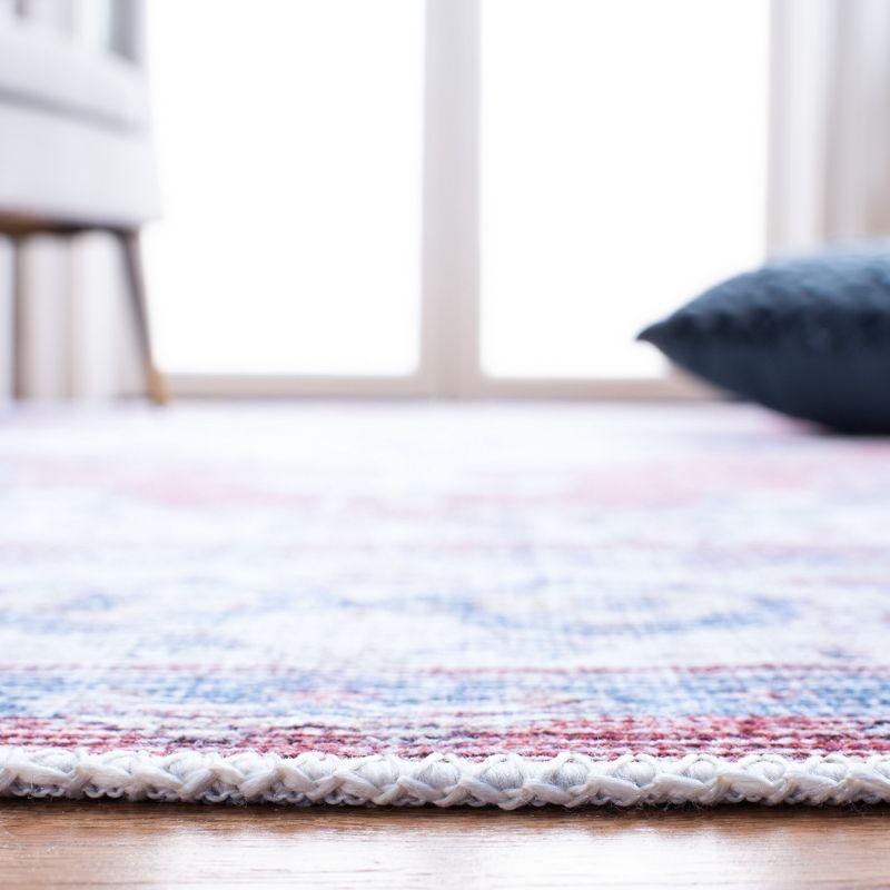 Serapi SEP355 Machine Washable Skid-Resistant Power Loomed Indoor Area Rug - Red/Ivory - 6'7"x9' - Safavieh