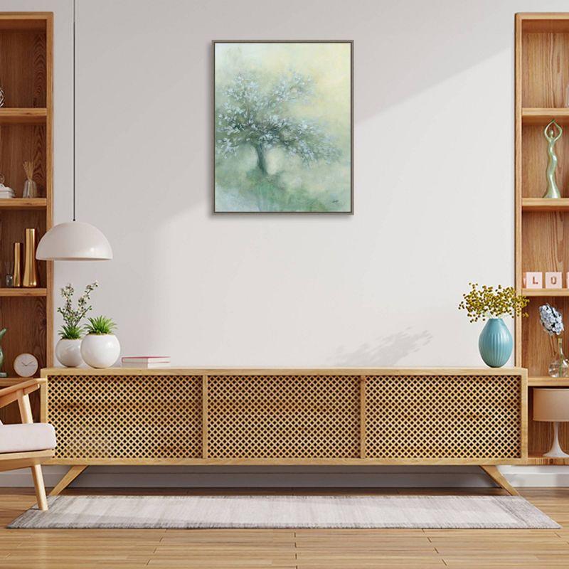 23" x 28" Subtle Tree I by Julia Purinton Framed Canvas Wall Art Print - Amanti Art: Modern Botanical Lithograph, Polystyrene Frame