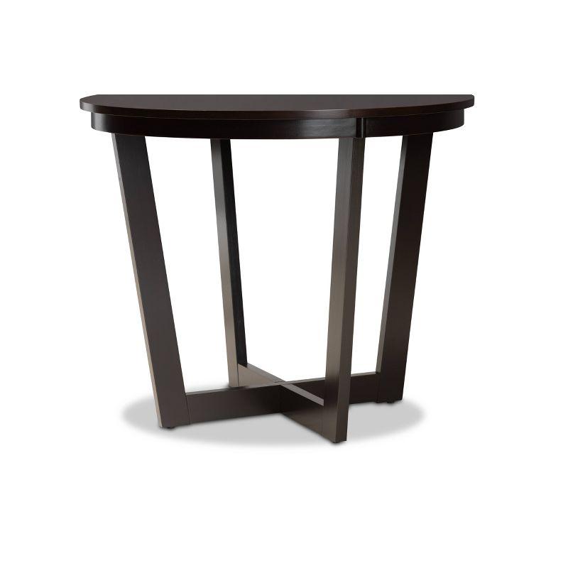 35" Alayna Wide Round Wood Dining Table - Baxton Studio