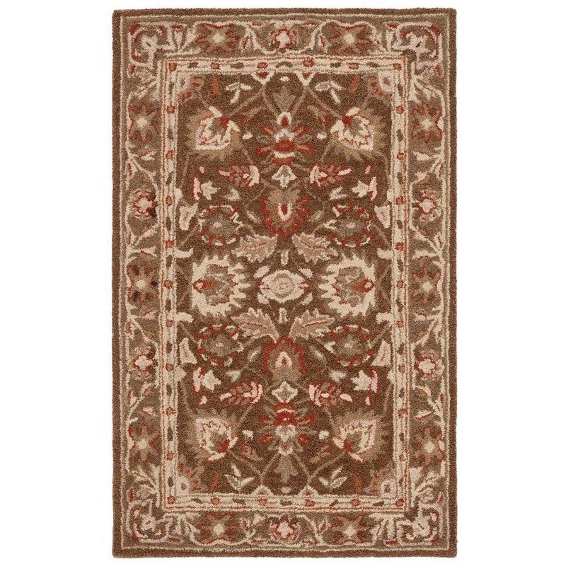 Anatolia AN512 Hand Tufted Indoor Area Rug - Brown/Green - 4'x6' - Safavieh