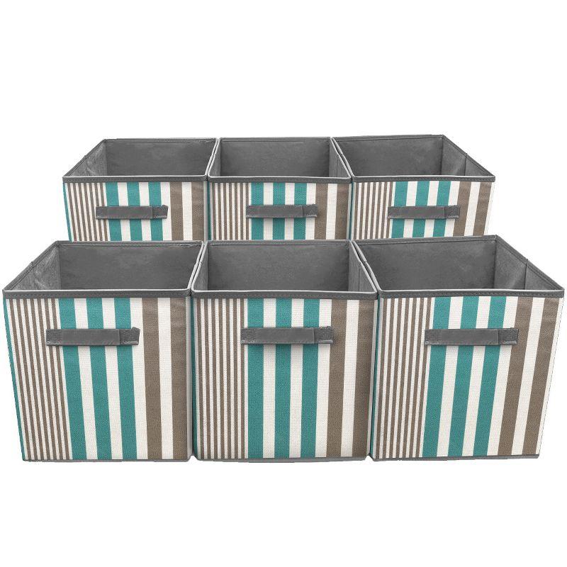 Sorbus 11 Inch Cube Storage Organizer Bins - 6 Pack