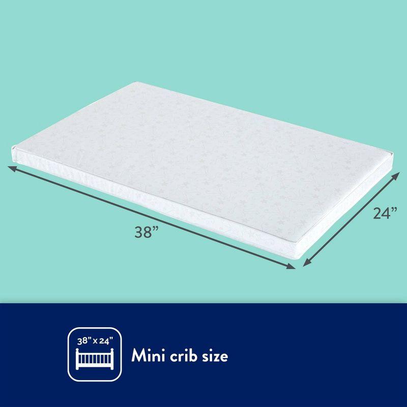 Kolcraft Mini Waterproof Gray Crib Mattress 38" x 24"