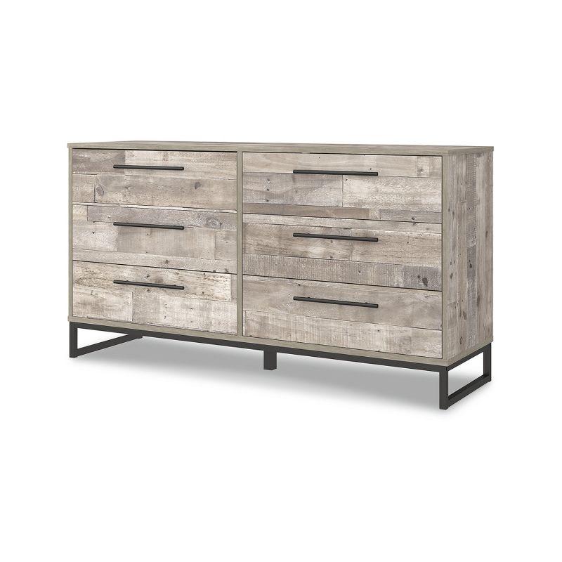 Signature Design by Ashley Casual Neilsville 6 Drawer Dresser, Whitewash