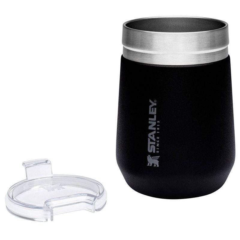 Stanley 10 oz Everyday Wine Tumbler Matte Black: Stainless Steel, Dishwasher-Safe, Hot/Cold Drinkware, All Ages