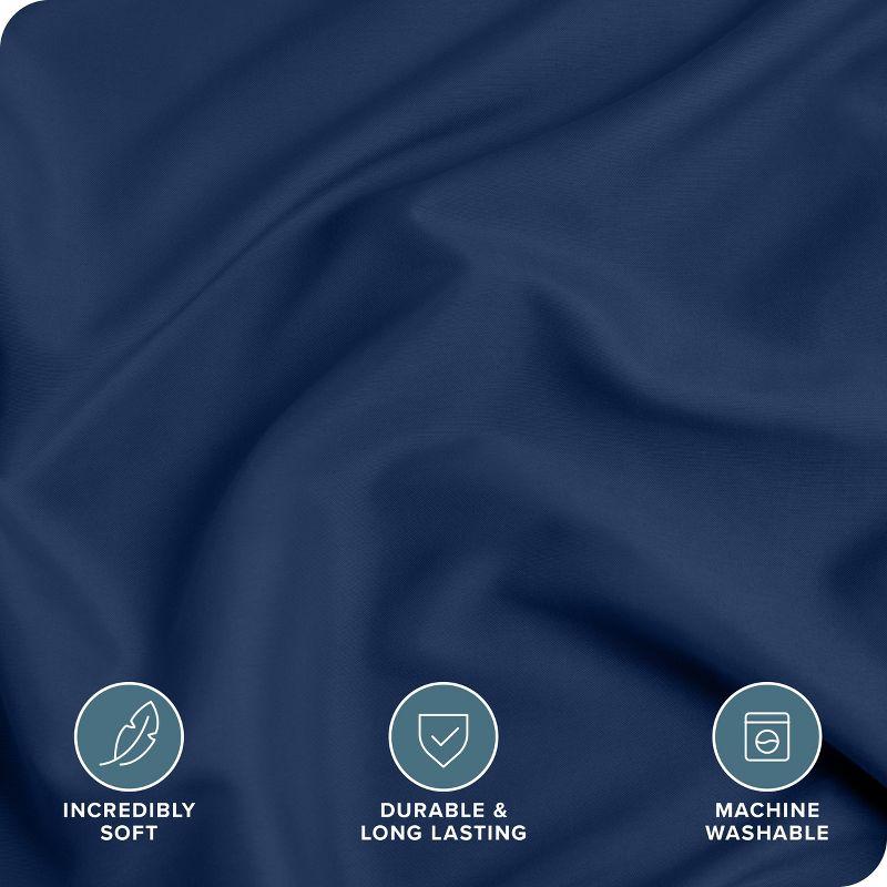 Oversized Queen Dark Blue Double Brushed Duvet Cover Set by Bare Home