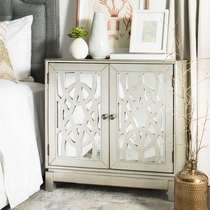 Ashlynn 2 Door Chest - Silver - Safavieh.