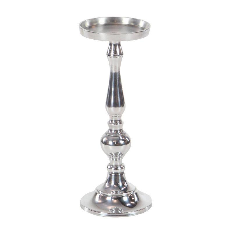 Set of 3 Classic Aluminum Design Pillar Candle Holders - Olivia & May